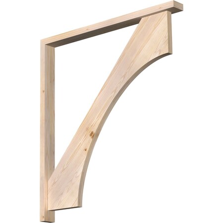 Ekena Millwork Westlake Block Smooth Bracket w/ Offset Brace, Douglas Fir, 3 1/2"W x 40"D x 44"H BKT0402X40X44WTL05SDF